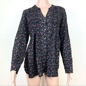 BOHO KAII WOMEN TOP BLOUSE FLORAL SZ M